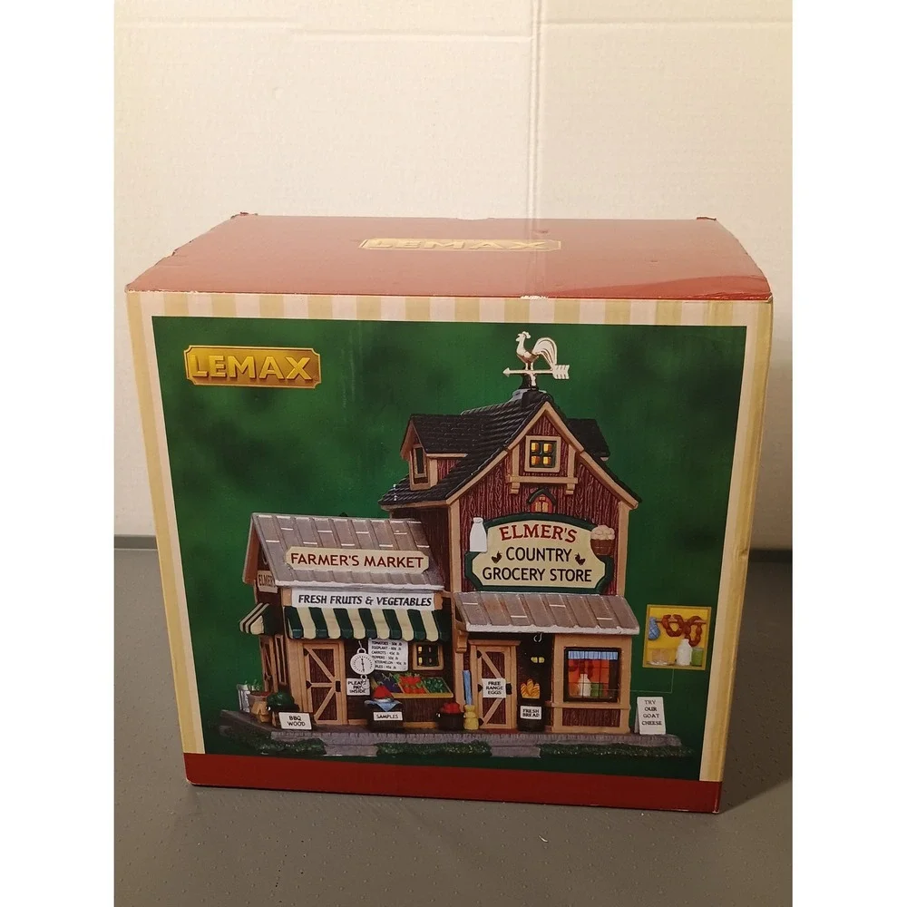 Lemax Elmer's Country Grocery Store Village Collection Brown Good Harvest Rustic